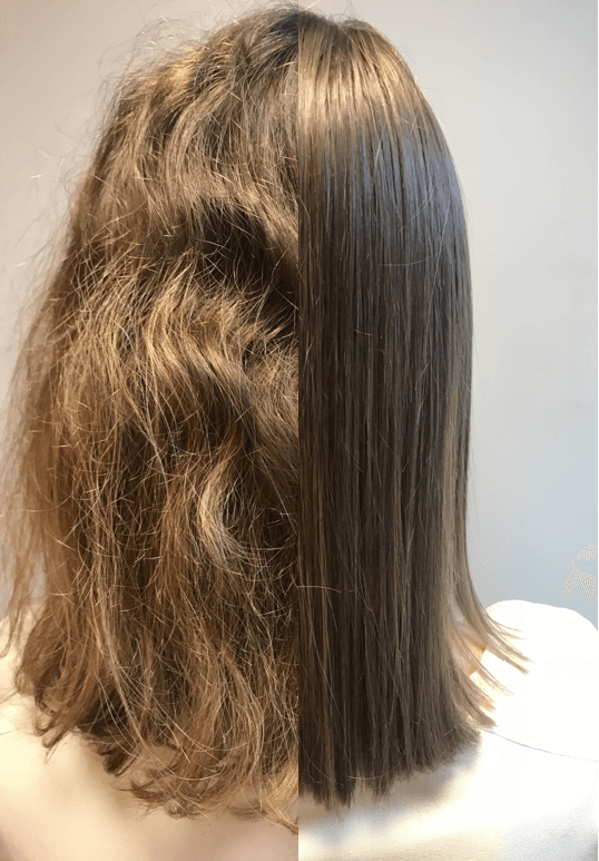 Keratynowe prostowanie włosów - Białystok - przed i po zabiegu